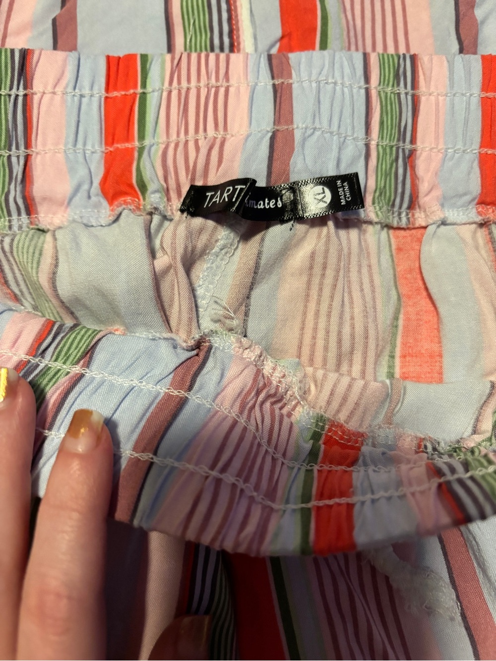 $5 When Bundled! Women’s Tart Intimates Striped Short Pajama Set - Multicolor - Picture 3 of 4
